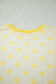 Yellow Color Block Patchwork Polka Dot Wide Leg Pant Set