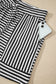 Brown Stripe Breathable Textured Knit Short 2pcs Set
