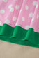 Pink Polka Dot Contrast Edge Casual Short Set