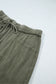 Jungle Green Mineral Wash Seam Detail Flare Leg Drawstring Pants
