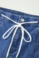 Ashleigh Blue Drawstring Waist Ankle Length Casual Jeans Regular Fit Pocket Detail Denim Pants
