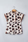 Khaki Leopard Printed Ruffle Sleeve Summer Blouse