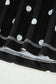 White Exposed Seam Detail Polka Dot Loose Tee Drawstring Shorts Set