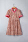 Khaki Leopard High Waist Ruffled Colorblock Trim Short Dress