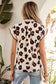 Khaki Leopard Printed Ruffle Sleeve Summer Blouse
