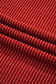Red Cozy Ribbed Patchwork Polka Dot Trim Long Sleeve 2pcs Pant Set