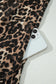 Brown Leopard Print Long Sleeve Short Shift Dress