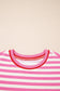 Stripe Contrast Trim Top & Loose Shorts Set