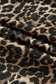 Brown Leopard Print Long Sleeve Short Shift Dress