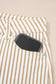 Khaki Stripe Casual Barrel Jeans