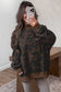 Brown Mockneck Camouflage Baggy Pullover Sweatshirt