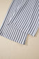 Black Stripe Shirred High Waist Loose Summer Pants
