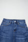 Dearlove Myosotis Irregular Distressed Bottom Denim Midi Skirt