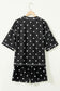 White Exposed Seam Detail Polka Dot Loose Tee Drawstring Shorts Set