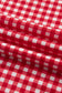 Red Color Block Plaid Patchwork Long Sleeve Pullover Wide Leg Pant Set
