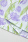 Purple Tulip Floral Print Contrast Trim Midi Dress
