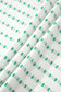 Green Striped Short Puff Sleeve Top