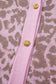 Pink Leopard Button Down Short Sleeve Sweater Cardigan