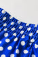 Blue Polka Dot Print Slim Tank Loose Pants 2pcs Outfit
