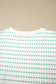 Green Striped Short Puff Sleeve Top