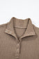 Casual Solid Color Textured Snap Button Collared Baggy Top