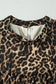 Brown Leopard Print Long Sleeve Short Shift Dress