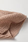 Old Rose Drop Shoulder Crochet Knit Open Front Cardigan