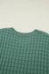 Mist Green Plus Size Solid Color Textured Knit Short Sleeve Sweater