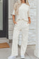 Khaki Checkered Print Half Sleeve Tee 2pcs Lounge Pant Set