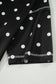 White Exposed Seam Detail Polka Dot Loose Tee Drawstring Shorts Set
