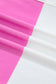Rose Stripe Colorblock Trim Polo Tee Drawstring Mini Skirt 2pcs Set