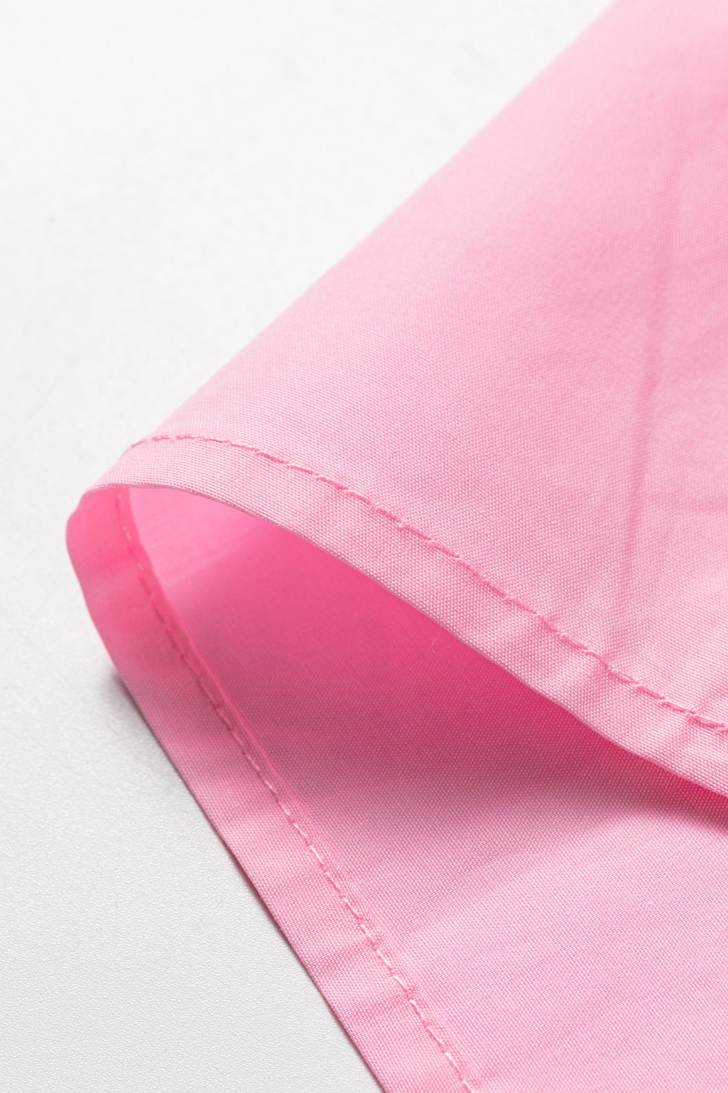 Pink Boho Embroidered Detail Puff Sleeve Cotton Blouse