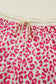 Khaki V Neck Collar Leopard Printed 2pcs Short Set