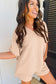 Pink Textured V Neck T Shirt and Shorts Set