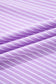 Purple Stripe Dolman Sleeve Polo Shirt and Drawstring Shorts Set