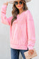 Light French Beige Mineral Wash Big Bow Patchwork Pullover Sweatshirt
