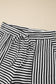 Brown Stripe Breathable Textured Knit Short 2pcs Set