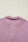 Casual Solid Color Textured Snap Button Collared Baggy Top