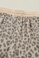 Khaki V Neck Collar Leopard Printed 2pcs Short Set