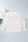 Apricot Floral Print Texas Long Sleeve Ribbed Neck Tunic Plus Size Sweatshirt