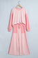Red Color Block Plaid Patchwork Long Sleeve Pullover Wide Leg Pant Set