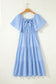 Lace Square Neck Ruffle Tiered Midi Dress