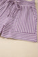 Brown Stripe Breathable Textured Knit Short 2pcs Set