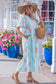 Pink Notched Neck Flutter Short Sleeve Floral Print Maxi Dress