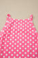 Blue Polka Dot Print Slim Tank Loose Pants 2pcs Outfit
