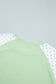 Pink Polka Dot Patchwork Colorblock Long Sleeve Casual Two Piece Pants Set
