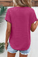 Beau Blue Textured Wide Sleeve V Neck T Shirt