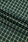 Green Plaid Square Neck Shirred High Waist Ruffle Hem Dress