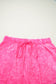 Rose Red Mineral Wash Cotton Short Set