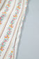 Multicolour Floral Print Contrast Ribbon Bow Lace Trim Square Neck Mini Dress